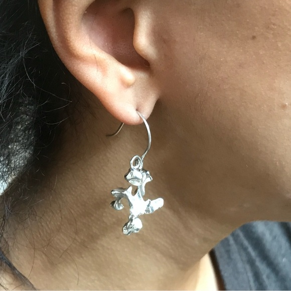 Sterling Silver Free Form Earrings - Picture 4 of 16